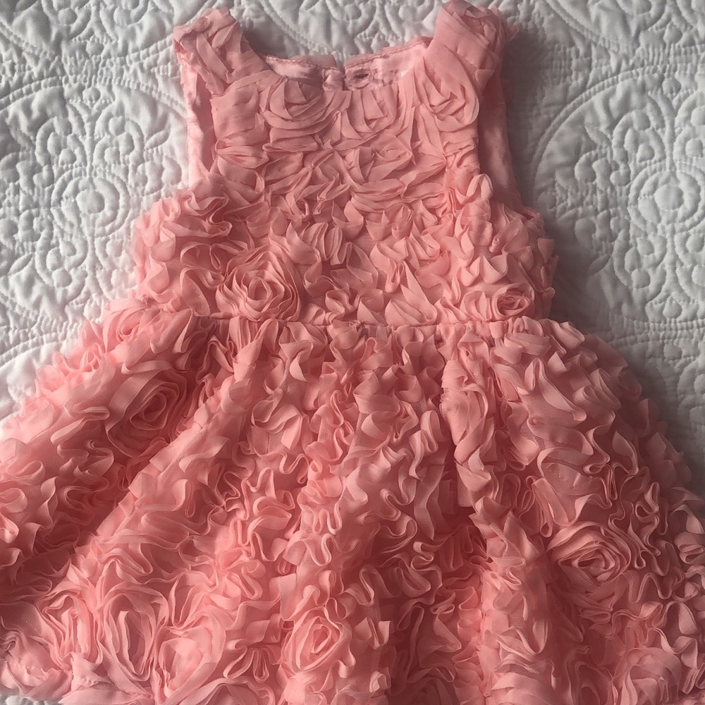 💫12-18 mos pink rosette dress 👗